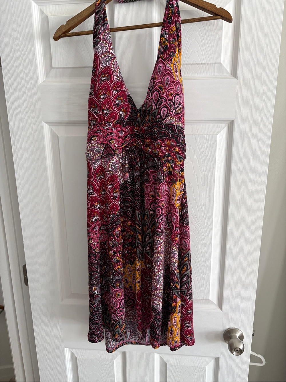 Pink Paisley Halter Sundress